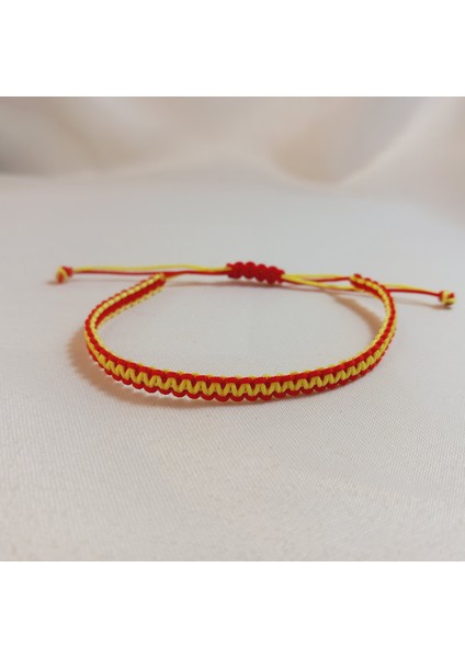 Sarı Kırmızı Göztepe Örgü Bileklik, Göztepe Spor Renkleri Taraftar Bilekliği, Makrome Bileklik, Erkek Hediyesi, Maç Aksesuarı, Ip Bileklik, Taraftar Bileklik, Unisex Bileklik