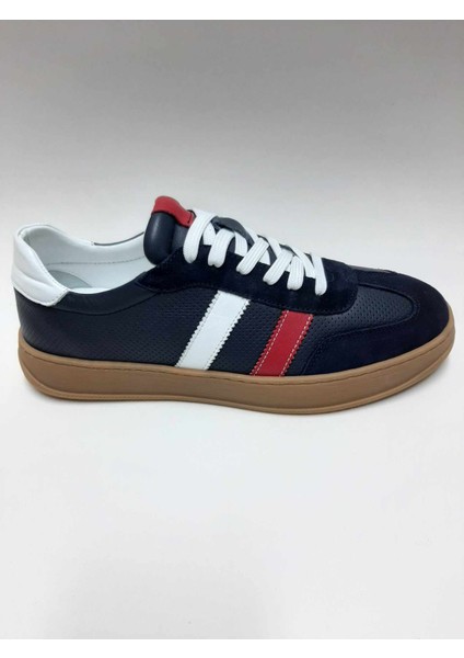 Deri Bağcıklı Lacivert Spor Casual Erkek Ayakkabı C-810185VTTO