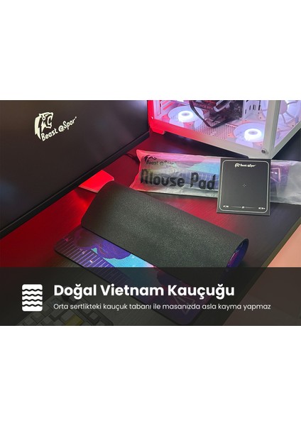 Esport Gaming Mouse Pad 45X40 cm Hiybrid %50 Speed %50 Kontrol (Jacquard Kumaş)