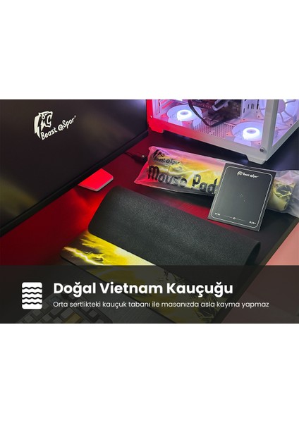 Esport Gaming Mouse Pad 45X40 cm Hiybrid %50 Speed %50 Kontrol (Jacquard Kumaş)