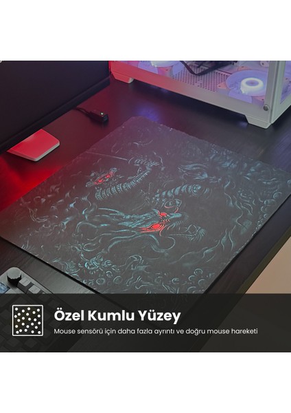 Esport Gaming Mouse Pad 45X40 cm Hiybrid %50 Speed %50 Kontrol (Jacquard Kumaş)