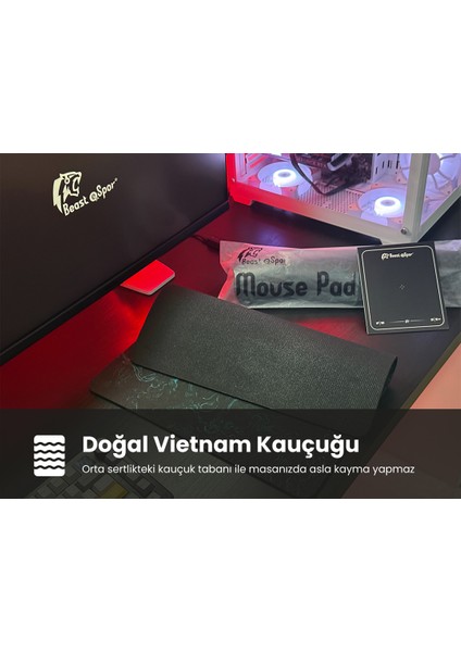 Esport Gaming Mouse Pad 45X40 cm Hiybrid %50 Speed %50 Kontrol (Jacquard Kumaş)