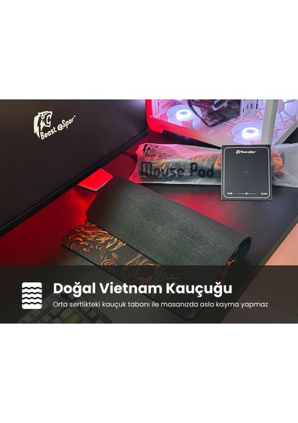 Esport Gaming Mouse Pad 45X40 cm Hiybrid %50 Speed %50 Kontrol (Jacquard Kumaş)