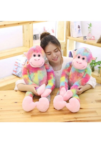 Sesli Peluş Maymun Uyku Arkadaşım Yumuşak Renkli Maymun 85 cm 1 Adet indirimleri