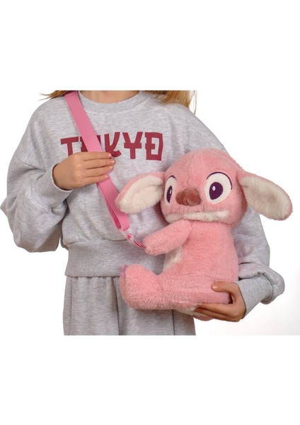 Stitch Peluş Omuz Çantası - Sevimli Pembe Tasarım 1 Adet