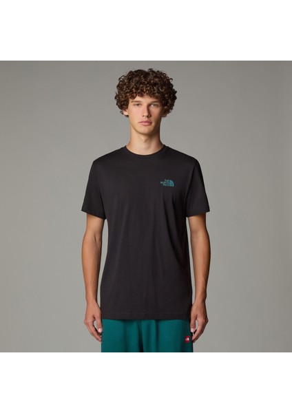 M S/s Box Nse Taılgrıd Infıll Tee Erkek Siyah Tshirt NF0A8C4U9431