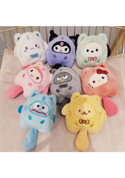 1 Adet Sevimli Sanrio Kawaii Peluş Bebek Araba Çanta Süsü Anahtarlık 1 Adet
