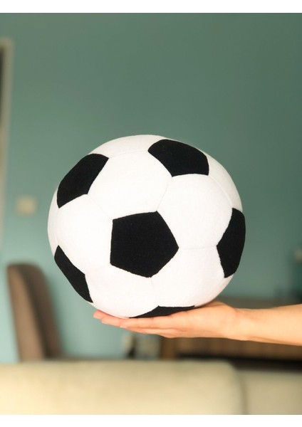 Peluş Zilli Siyah - Beyaz Top Oyuncak , Taraftar Dolgu Futbol Topu 1 Adet