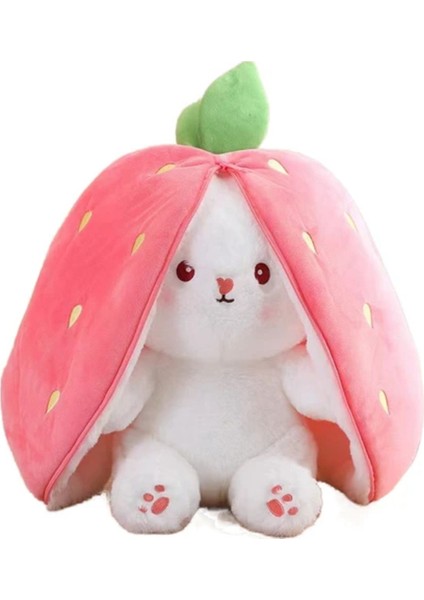 Choice Plus 20 cm Çilekli Tavşan Peluş Oyuncak - Pembe 1 Adet