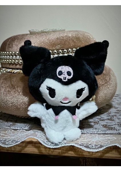 Siyah Kuromi 10-12 cm Anahtarlık Çanta Süsü Peluş Oyuncak 1 Adet Etiketli 1 Adet