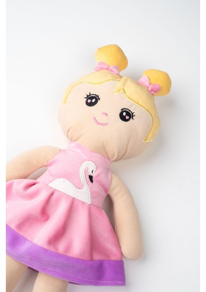 Peluş Prenses Bebek Oyuncak Pembe Etekli Oyun ve Uyku Arkadaşı 45 cm 1 Adet