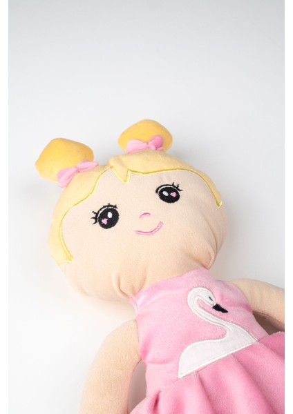 Peluş Prenses Bebek Oyuncak Pembe Etekli Oyun ve Uyku Arkadaşı 45 cm 1 Adet