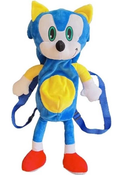 3D Sonic Model Peluş Kirpi Şekil Kısa Peluş Çanta Oyuncak Oyuncak 60 cm 1 Adet