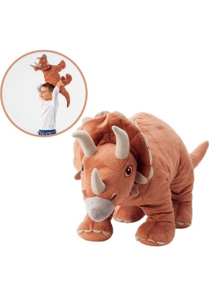 Luxury Jattelık Yumuşak Peluş Dinozor Gergedan Oyuncak 46 cm 1 Adet