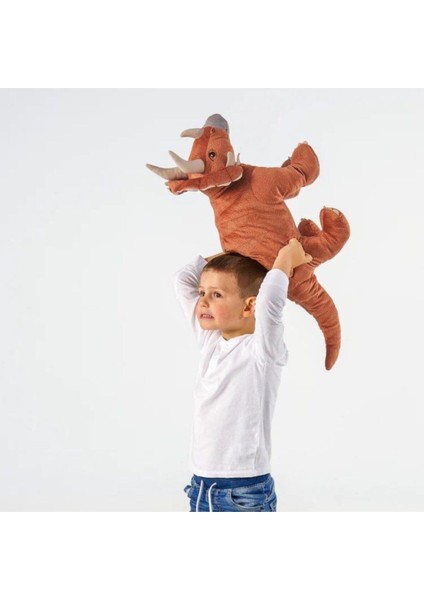 Luxury Jattelık Yumuşak Peluş Dinozor Gergedan Oyuncak 46 cm 1 Adet