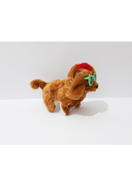 16 x 12 cm Yürüyen Havlayan Peluş Oyuncak Köpek Sevimli Çocuk Oyuncak Çocuklar Için 1 Adet