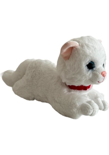 Sesli Yatan Miyavlayan 25 cm Peluş Kedi Oyuncak 1 Adet fiyatları