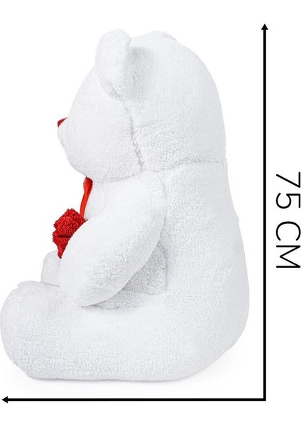 75 cm Elinde Gül Tutan Sevimli Ayıcık (Iyiki Varsın) 1 Adet