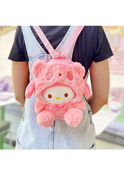Kuromi Melodi Peluş Oyuncak Çanta - 30 cm My Melody ve Kuromi 1 Adet