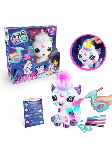 Airbrush Plush Cosmic Unicorn 1 Adet