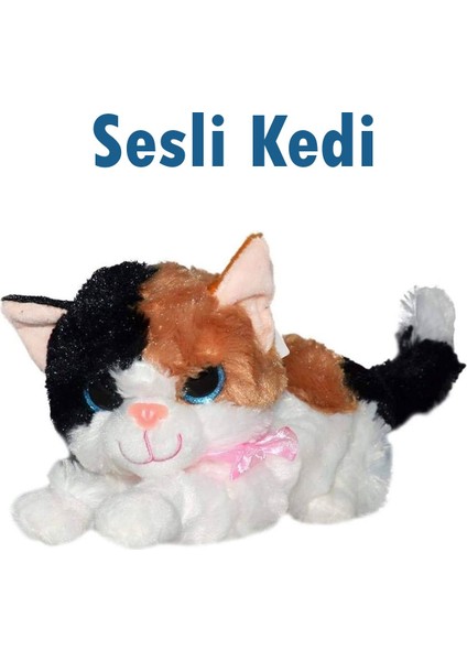 Sesli Kedi Peluş Oyuncak Miyav Miyav 1 Adet