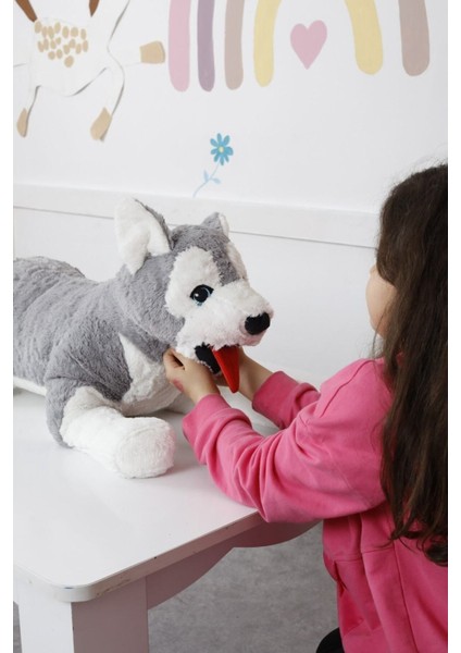 Peluş Uzanan Kurt 80 Cm, Oyuncak 1 Adet