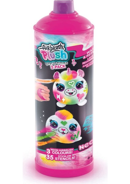 Airbrush Plush Sürpriz Mini Neon Peluş 2’li Paket 1 Adet