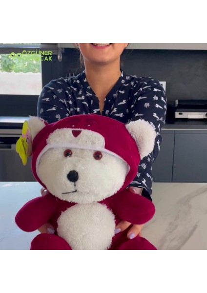 Uykumcuk Gold Kapüşonlu Peluş Ayı Sevgiliye Özel 70 cm 1 Adet fiyatları