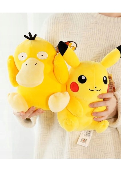 Psyduck Ördek Pokemon Peluş Oyuncak 25 cm Gerçek Görünümlü Pokemon Go Pokemon United 1 Adet