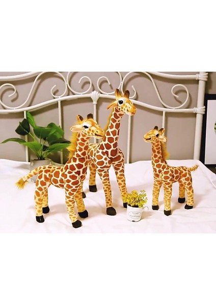 Luxury Gerçek Görünümlü Ithal Kumaş Cam Göz Zürafa Zuzu Peluş Oyuncak Oyun & Uyku Arkadaşı Büyük Boy 60 Cm. 1 Adet fiyatları