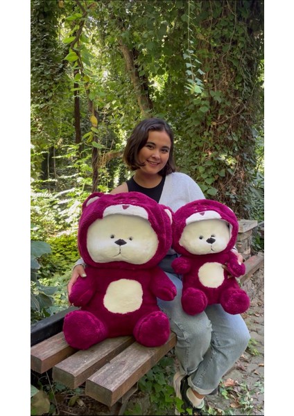 70 cm Kapşonlu Uykumcuk Peluş Ayıcık Panda 1 Adet