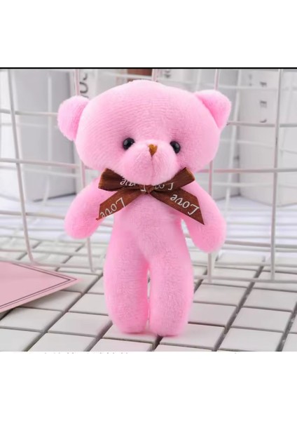 Yumoş Peluş Ayıcık Anahtarlık Şirin Sevimli Mini Çanta Aksesuarı Sürpriz Ayı Şık Zarif Hediyelik 1 Adet