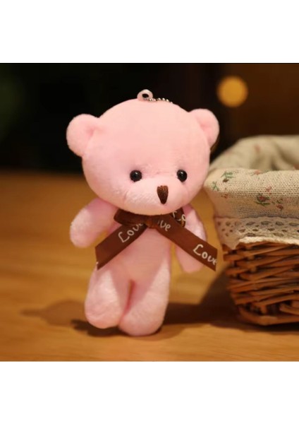 Yumoş Peluş Ayıcık Anahtarlık Şirin Sevimli Mini Çanta Aksesuarı Sürpriz Ayı Şık Zarif Hediyelik 1 Adet