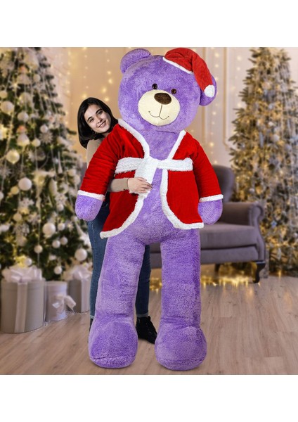 200 cm Noel Baba Şapkalı Ayıcık Yeni Yıl ,yılbaşı Hediyesi 1 Adet