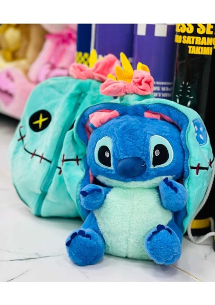 Yeni Nesil Peluş Sticth Fermuarlı Elbiseli Lilo Stitch Oyuncak Uyku Arkadaşı 30CM 1 Adet