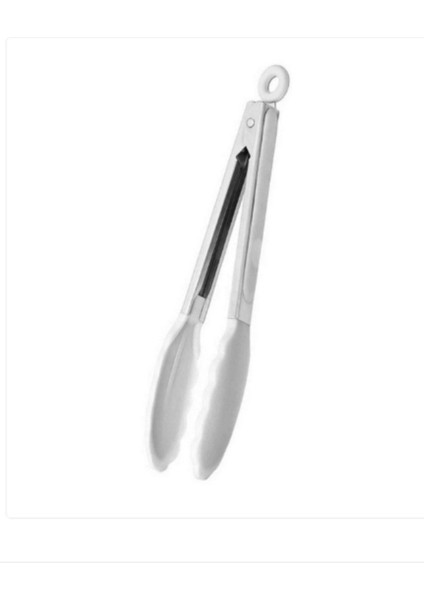 Luxury Metal Saplı Silikon Maşa Krem 1 Adet