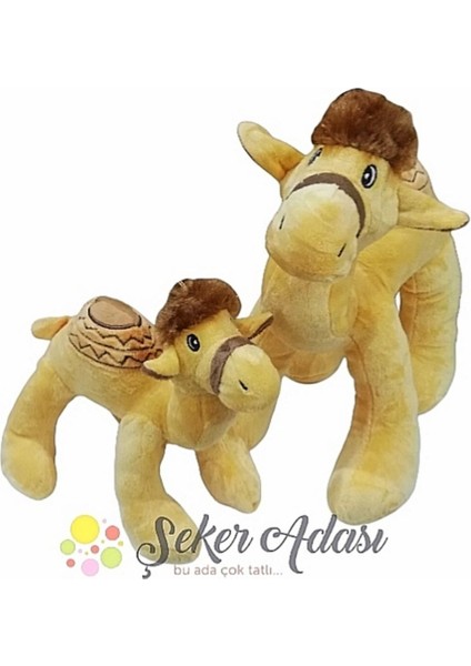Peluş Deve Anne ve Yavrusu - Ikili Oyuncak 1 Adet