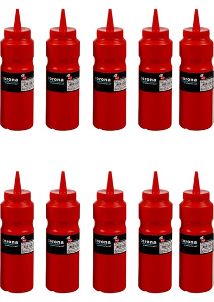 Luxury Plastik Serisi Ketçap & Mayonez Şişe Kapaklı 250 ml Krımızıi 10'lu 1 Adet