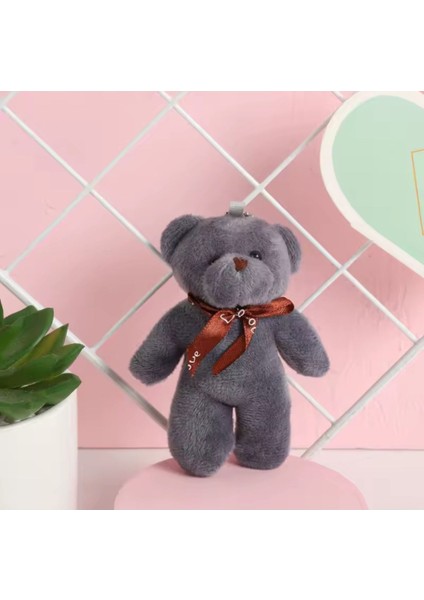 Yumoş Peluş Ayıcık Anahtarlık Şirin Sevimli Mini Çanta Aksesuarı Sürpriz Ayı Şık Zarif Hediyelik 1 Adet
