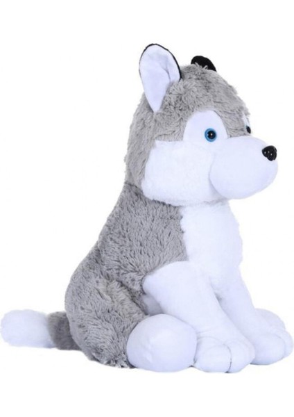 Peluş Köpek Oyuncak 40 cm Büyük Boy Husky Köpek Sibirya Kurdu 1 Adet