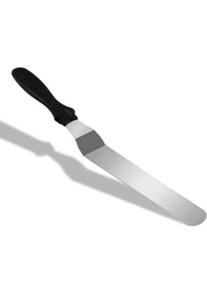 Luxury Paslanmaz Çelik Eğik Spatula Pasta Sıvama Paleti Eğik Pasta Sıvama Spatulası Krema Sıvama Spatulası 1 Adet