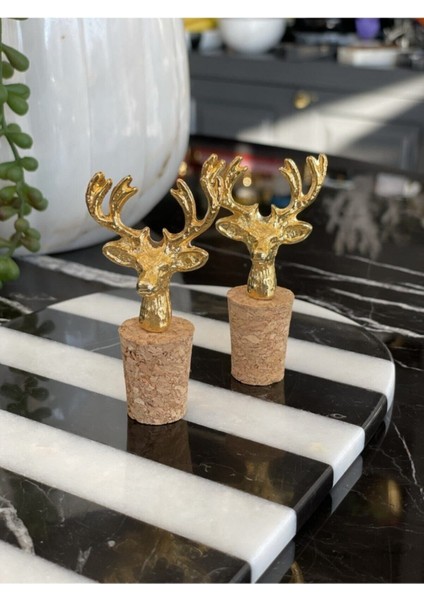 Luxury Gold Geyikli Şişe Tıpası 1 Adet