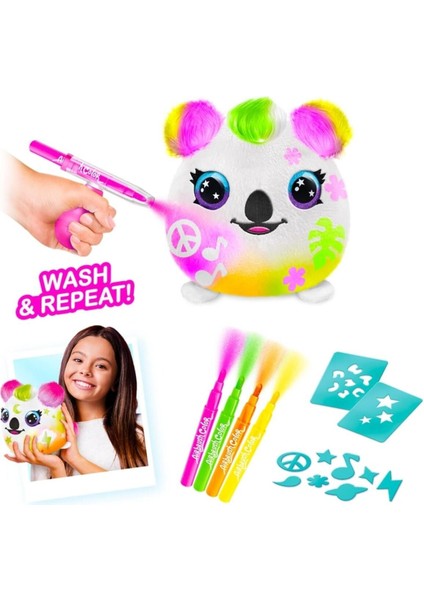 Airbrush Plush Squishy Peluş Neon Koala 1 Adet