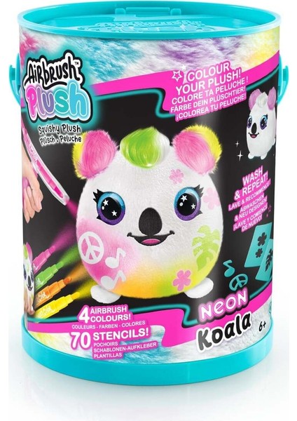 Airbrush Plush Squishy Peluş Neon Koala 1 Adet
