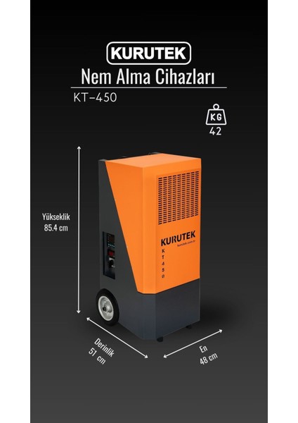 Luxury KT-450 Sanayi Tipi Nem Alma Cihazı 1 Adet