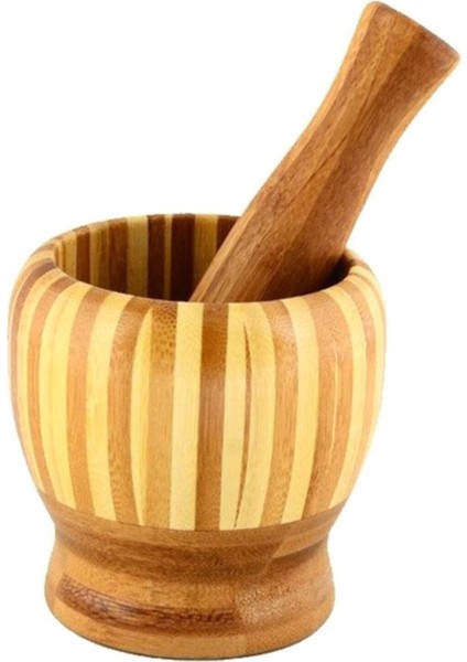 Luxury Lüx Bambu Havan Büyük Boy Ahşap Değildir 1 Adet