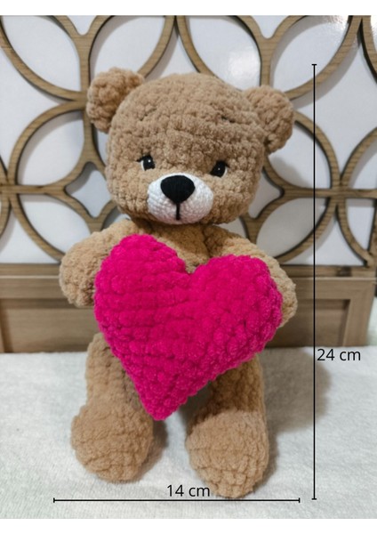 El Örgüsü Kalpli Peluş Ayıcık 1 Adet fırsatları