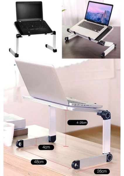 Luxury Ayarlanabilir Çok Kullanışlı Laptop,ipad,macbook Sehpası, Katlanabilir Pratik Çalışma Masası 1 Adet
