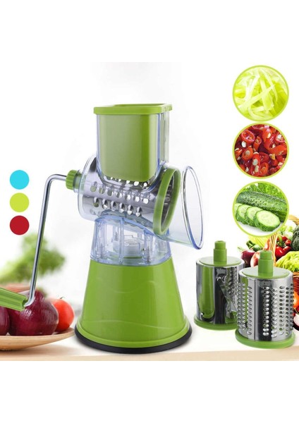 Luxury Tutma Kollu Çevirmeli Pratik Rulo Rende Drum Grater (4767) - Lisinya 1 Adet