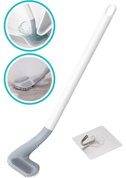 Luxury ® Golf Tasarımlı Silikon Wc Klozet Mutfak Temizlik Fırçası Kanca Hediyeli 1 Adet